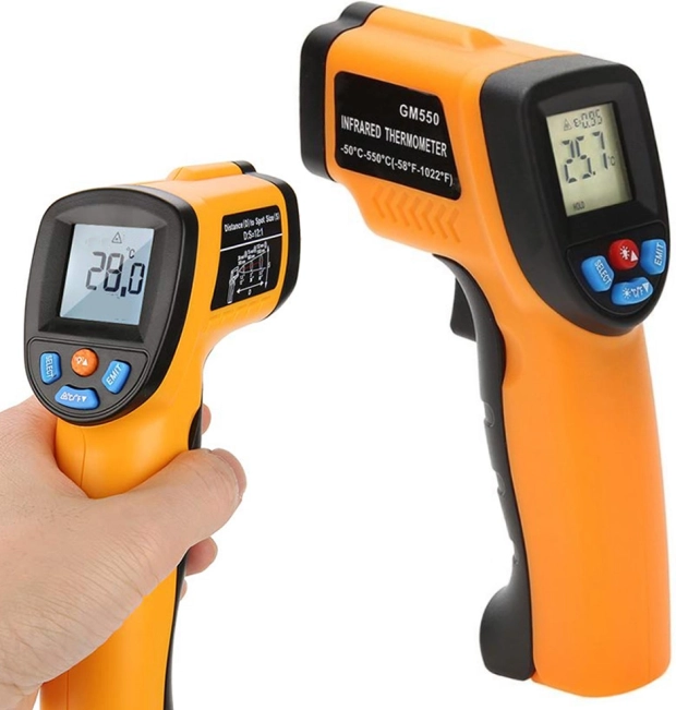Thermomètre infrarouge laser sans contact (pyromètre) −50 à +550 °C