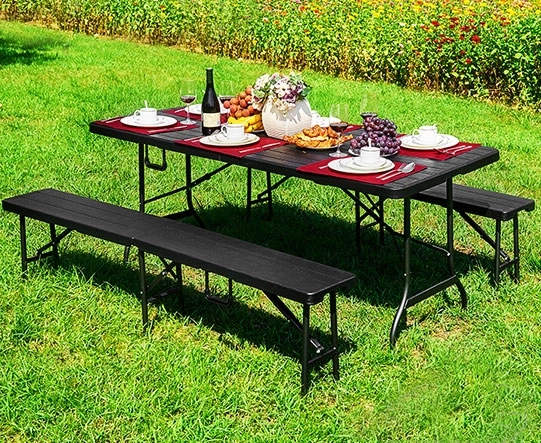 Table pliante de jardin pour banquet et service traiteur 180 cm