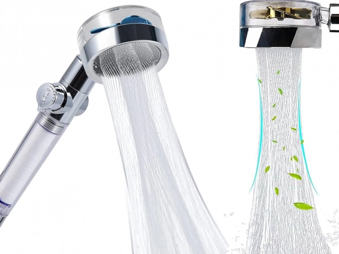 Pomme de douche avec turbine