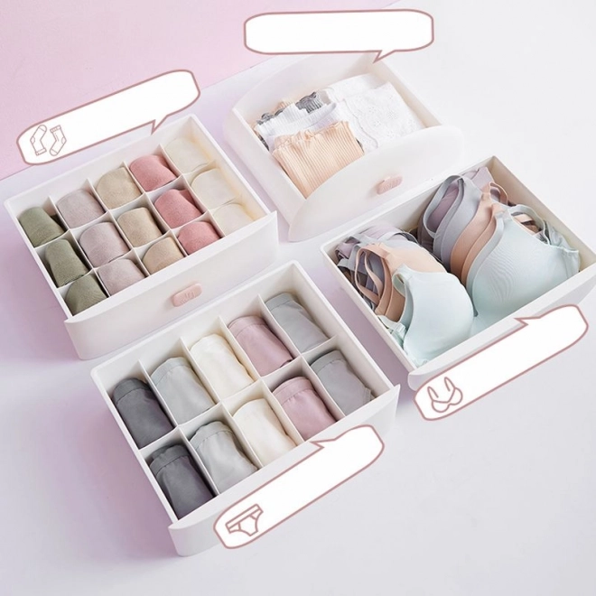 Armoire à linge avec tiroirs - rose, 4 tiroirs