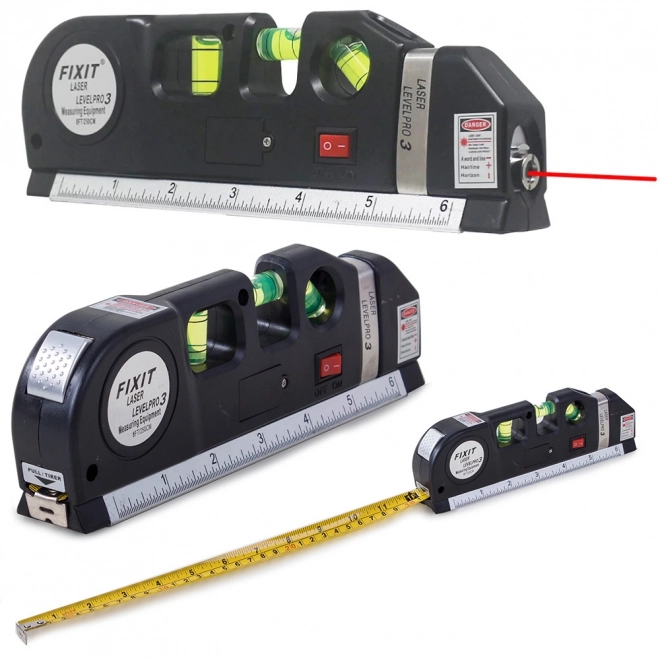 Niveau laser avec mètre standard et mètre rétractable