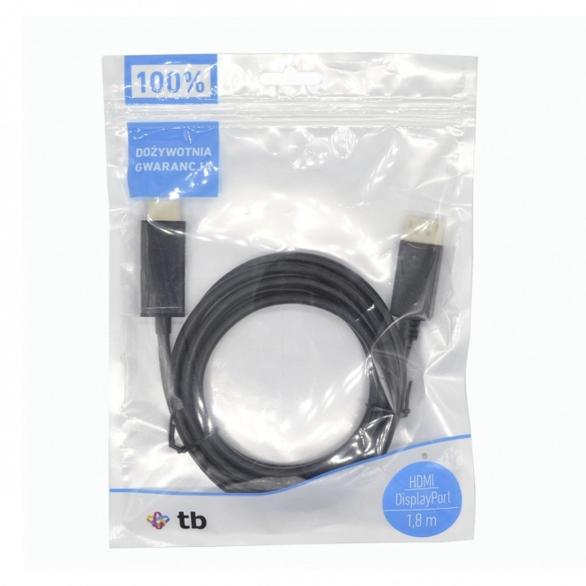 Câble DisplayPort vers HDMI 1,8m noir