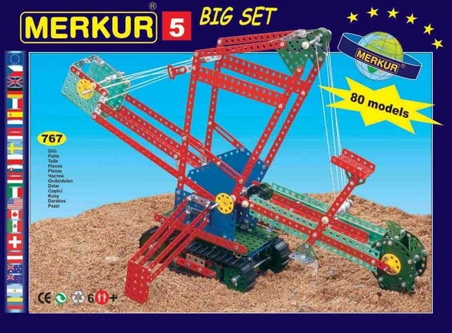 Klassique jeu de construction Merkur 5 avec 80 modèles