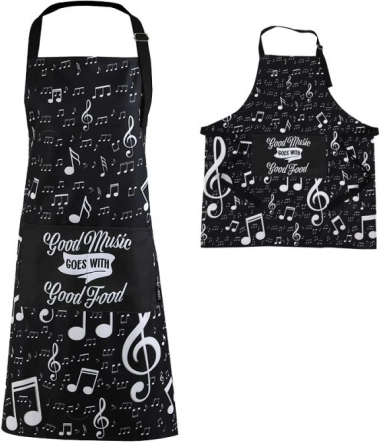 Tablier de cuisine à motif musical