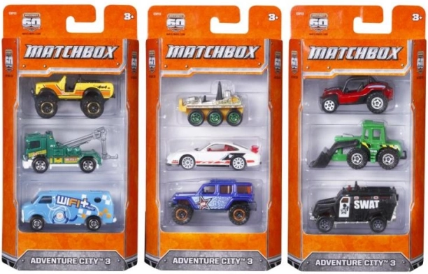 Matchbox Set de 3 petites voitures