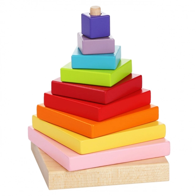 Pyramide colorée - puzzle en bois pour enfants