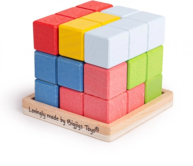 Bigjigs Toys cube en bois à assembler