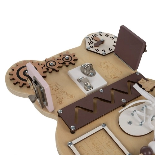 Tableau sensoriel en bois Ours Kruzzel