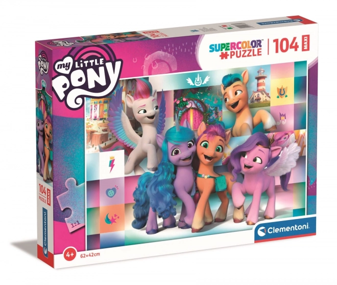 Puzzle Clementoni My Little Pony : Joyeuse équipe MAXI 104 pièces
