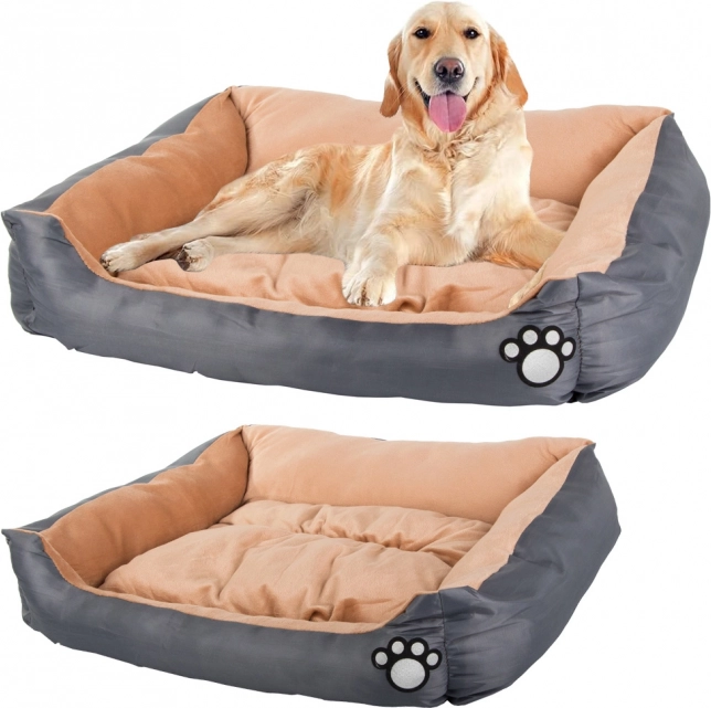 Panier en peluche pour chiens et chats avec coussin