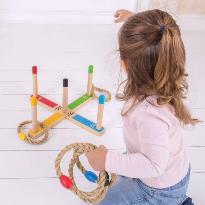 Bigjigs Jouets Lancer d'anneaux