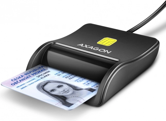 Lecteur de cartes AXAGON CRE-SM3N USB, câble 1,3 m