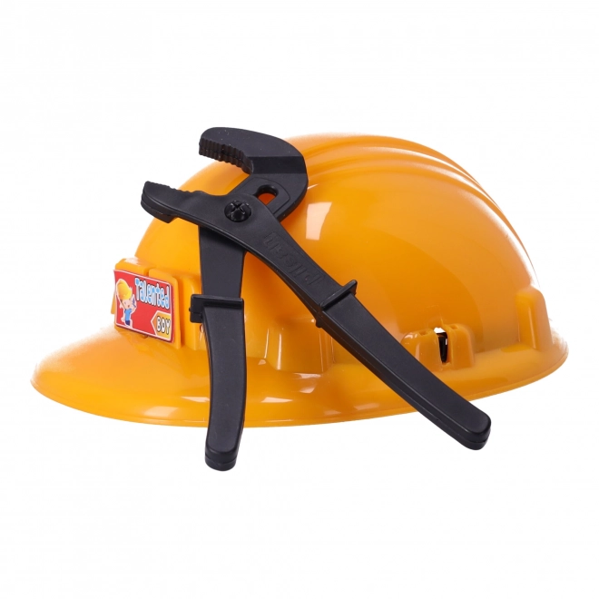 Ensemble de petit bricoleur avec casque et outils