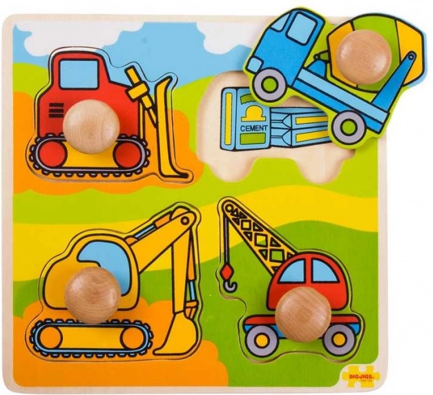 Grand puzzle à encastrer Engins de chantier Bigjigs Toys