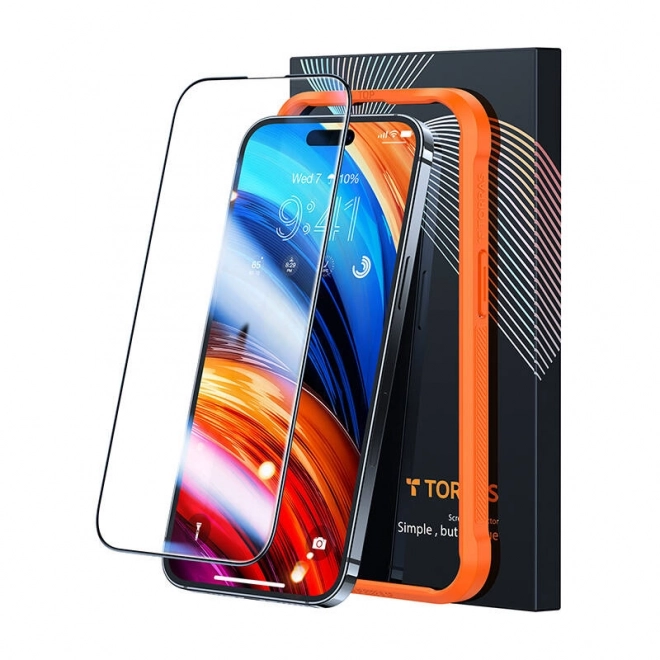 Verre trempé pour iPhone 15 Pro Max Torras Insta-III Master