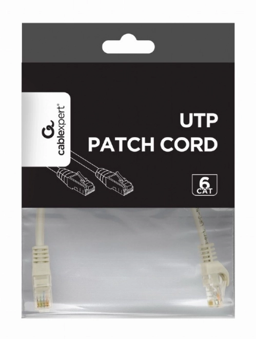 Câble de raccordement cat.6 UTP 0,5m gris