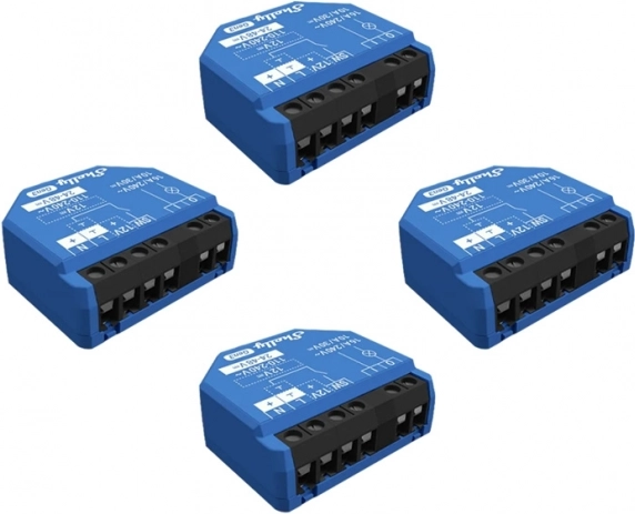 Contrôleur Shelly 1 Gen3 WiFi/Bluetooth, lot de 4 pièces