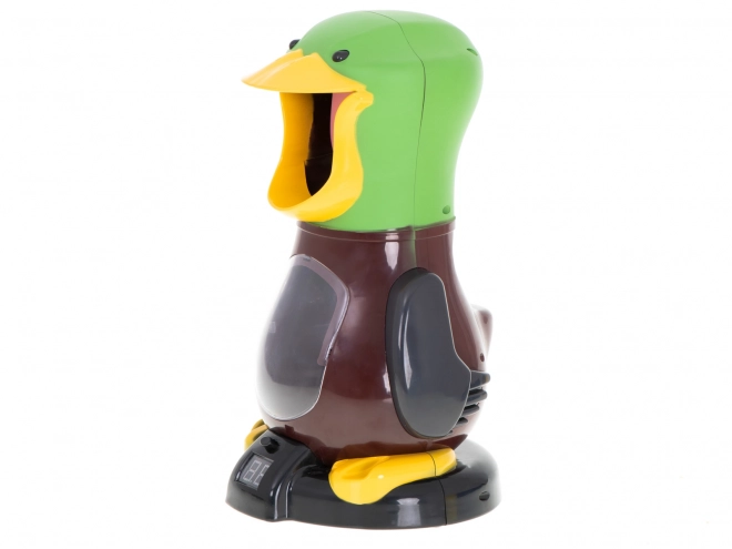 Tir au pistolet sur cible en forme de canard avec balles