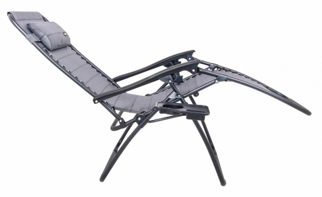 Chaise longue de jardin et de plage avec porte-gobelet