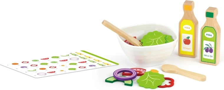 Préparation de salade réaliste