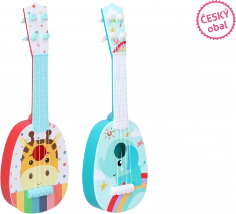 Guitare d'enfant avec motif d'animaux africains