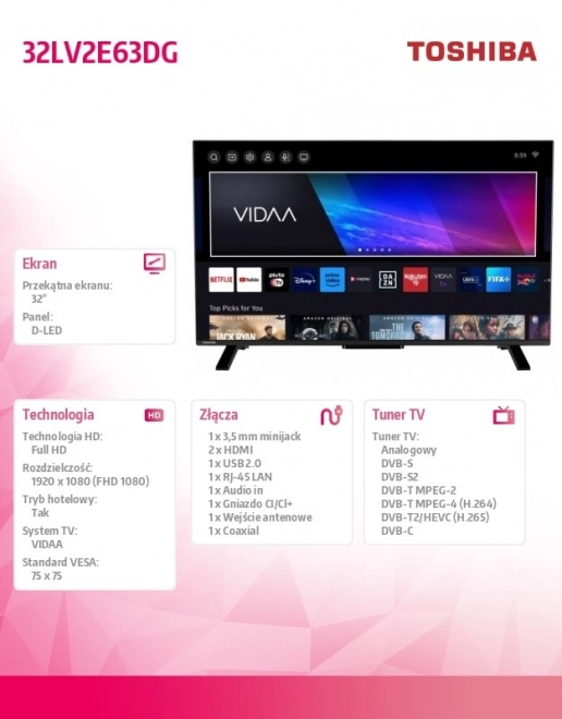 Téléviseur LED 32 pouces