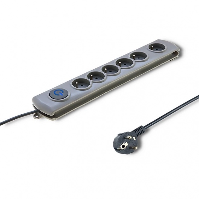 Protection contre les surtensions Quick Switch, 6 prises, 1,8 m, gris