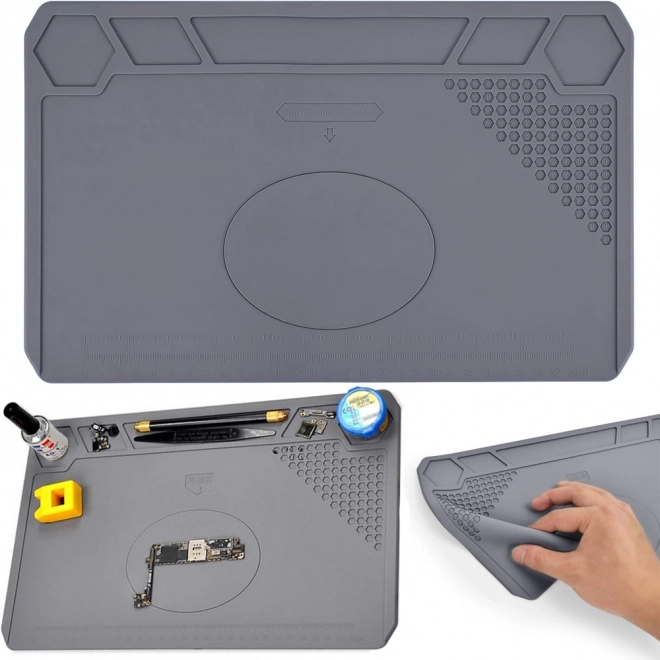 Grande base de service en silicone pour électronique
