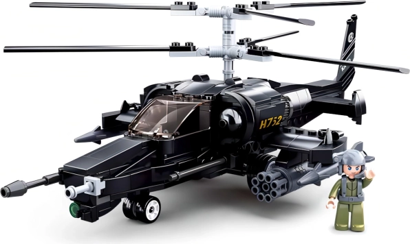 Jeu de construction hélicoptère Sluban Ka-50 Requin Noir