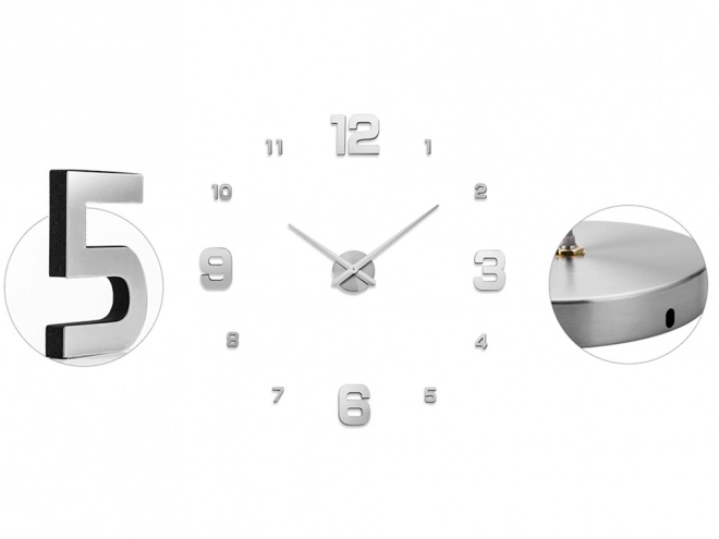 Horloge murale autocollant 3D XXL 130 cm silencieuse