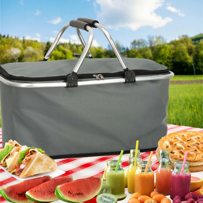 Panier isotherme pliable gris