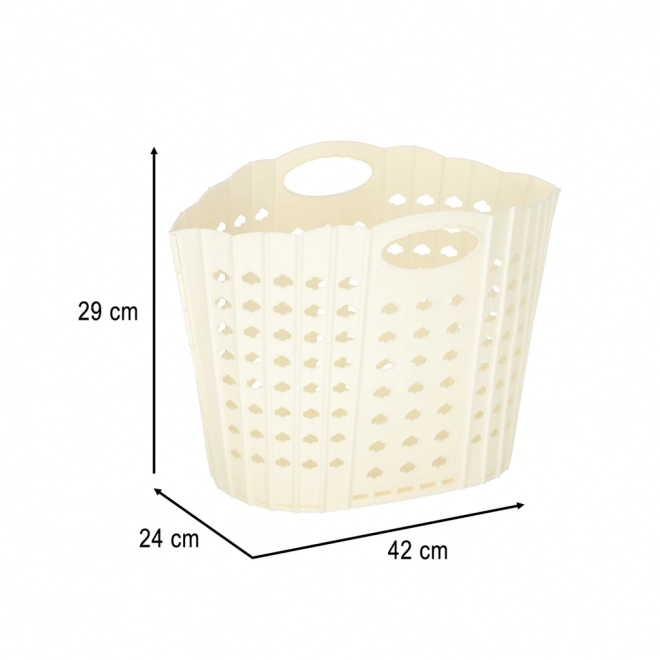 Panier à linge pliable crème