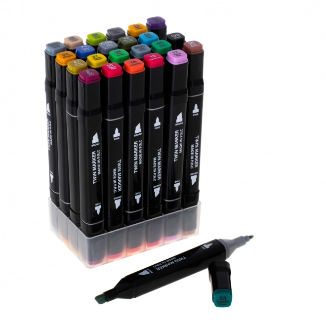 Marqueurs à alcool double face 24 pcs