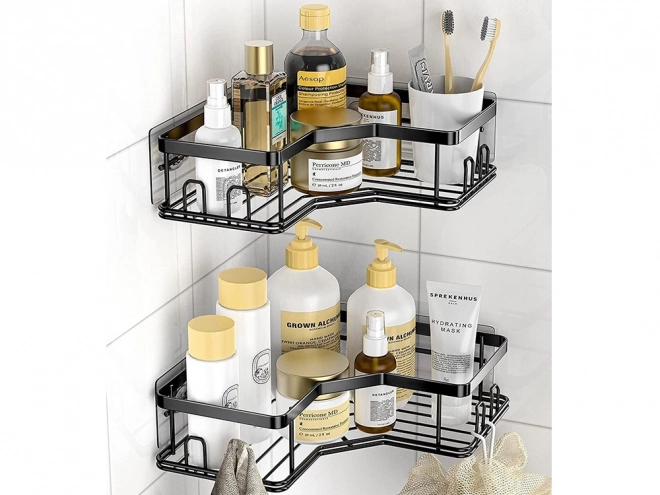 Étagères d'angle de salle de bain style loft