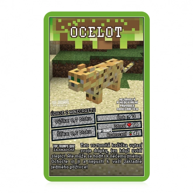 Jeu de cartes Top Trumps Minecraft