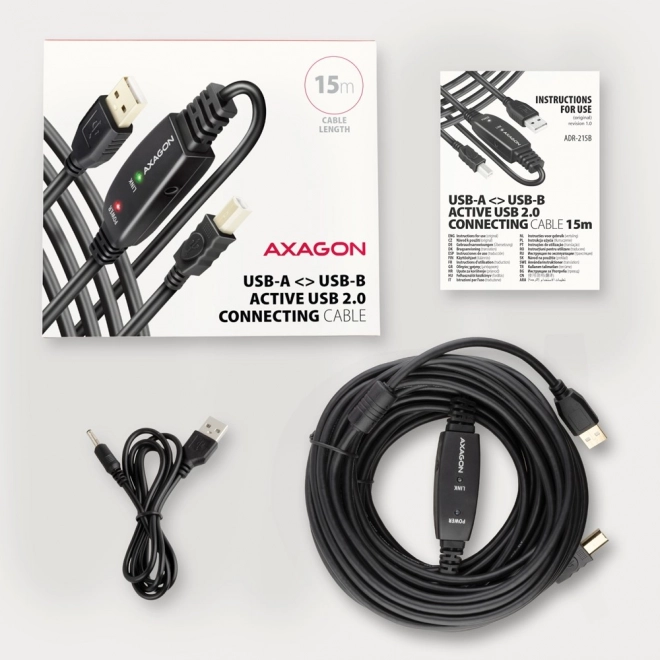 ADR-215B USB 2.0 A-M -> B-M câble de raccordement actif/amplificateur 15 m