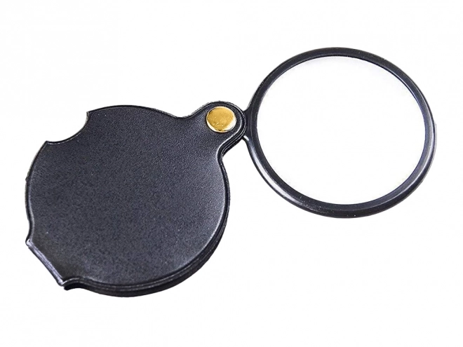 Loupe de poche pliable avec étui en cuir