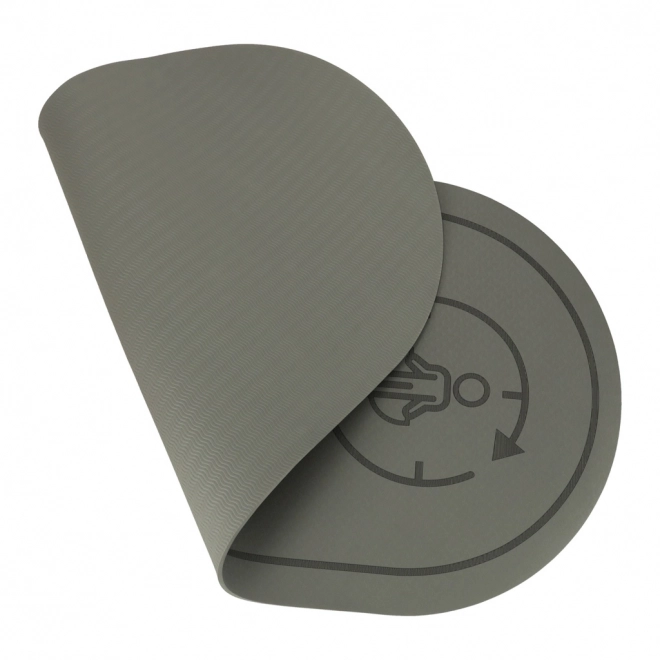 Tapis de fitness pour le yoga et le saut, gris, 125x61,5x0,6 cm