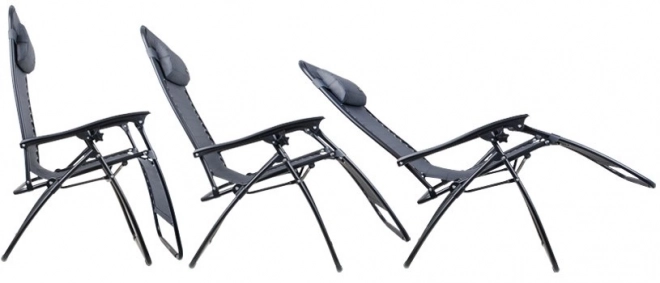 Chaise longue de jardin et de plage avec porte-gobelet