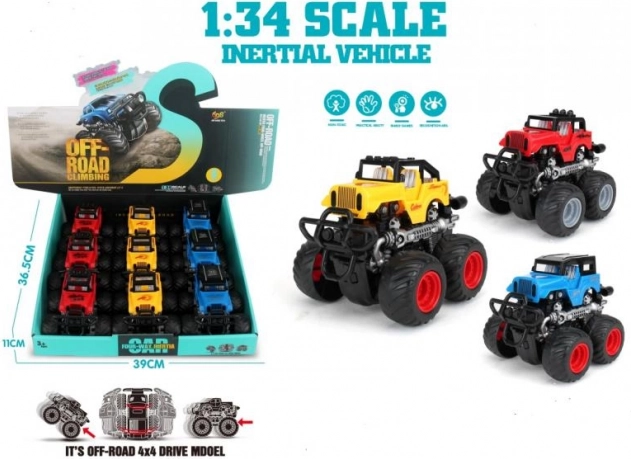 Jeep jouet en plastique tout-terrain 1:34