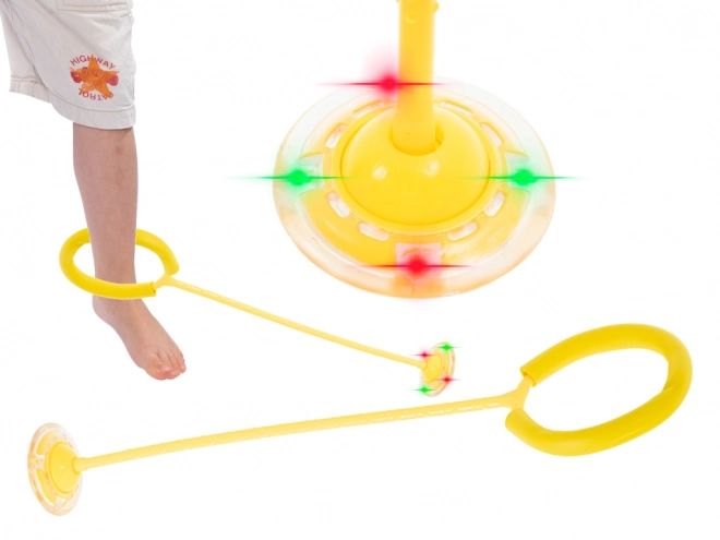 Hula hoop jambe balle sautante LED lumineuse jaune