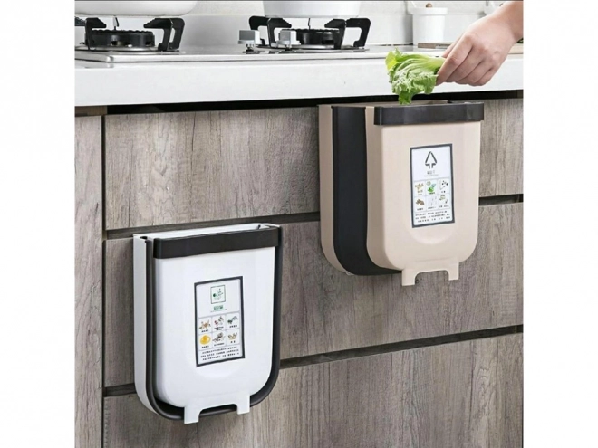 Poubelle pliante pour déchets organiques pour armoire