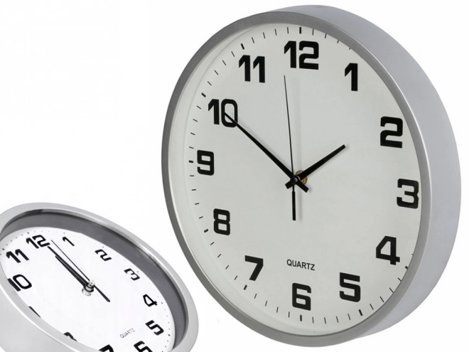 Grande horloge murale silencieuse 25 cm ronde