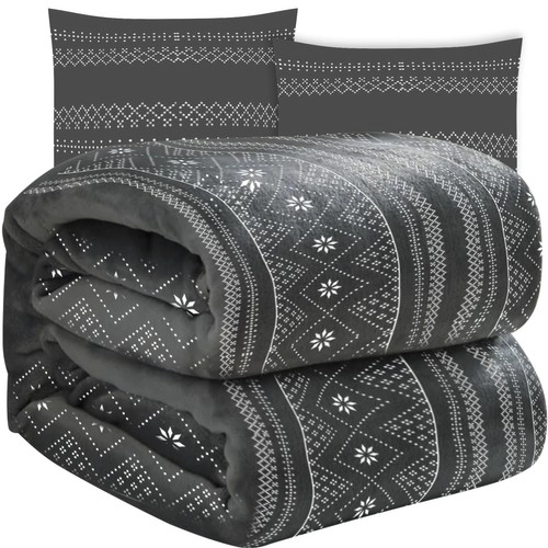 Couverture 1,6x2m + 2x taie d'oreiller Ruhhy 22598