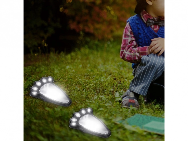 Lampes solaires de jardin avec empreintes LED 4 pcs