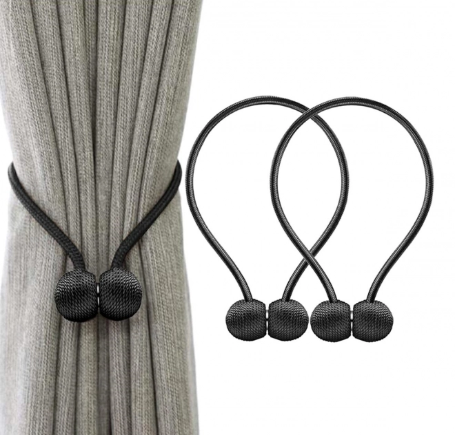 Attache pour rideaux noire