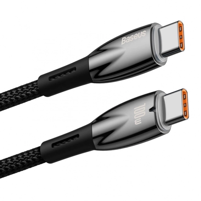 Câble Baseus Glimmer USB-C vers USB-C 100W 1m noir
