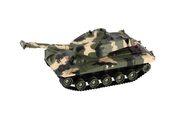 Tank RC en plastique 27cm 27MHz avec batterie+pack rechargeable avec son dans boîte 37x17x19cm