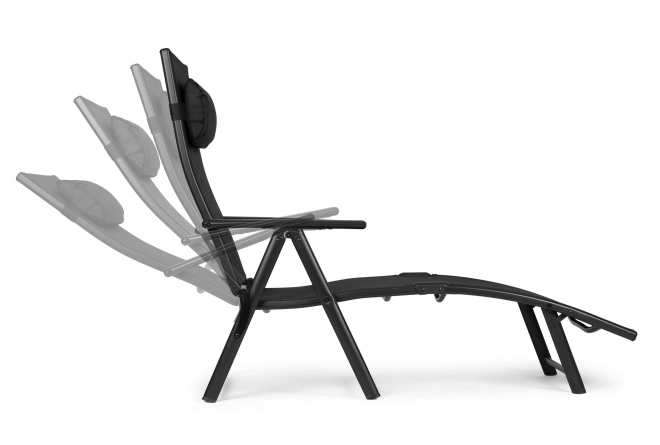 Transat pliant de jardin, dossier réglable, structure en acier. ModernHome