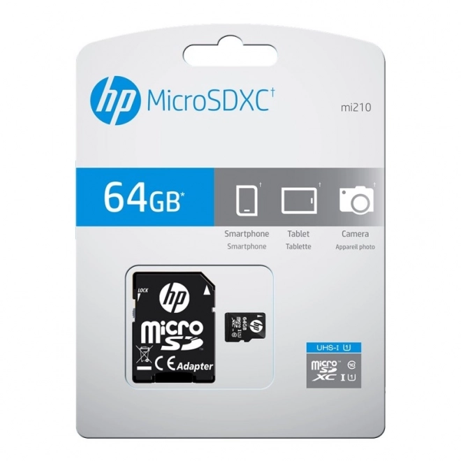 Carte MicroSDXC 64GB HP Haute Vitesse